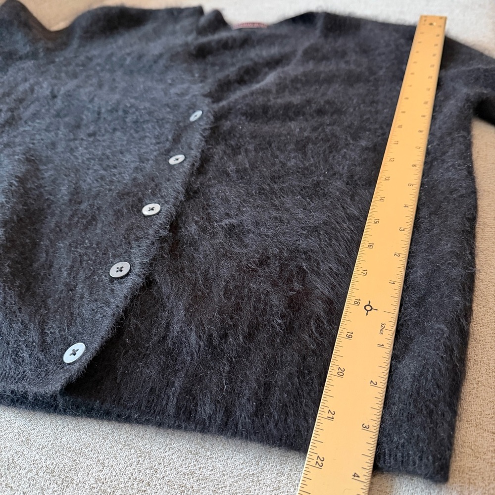 🖤 VS Cashmere Fuzzy Knit Black Cardigan Sweater - Picture 13 of 16